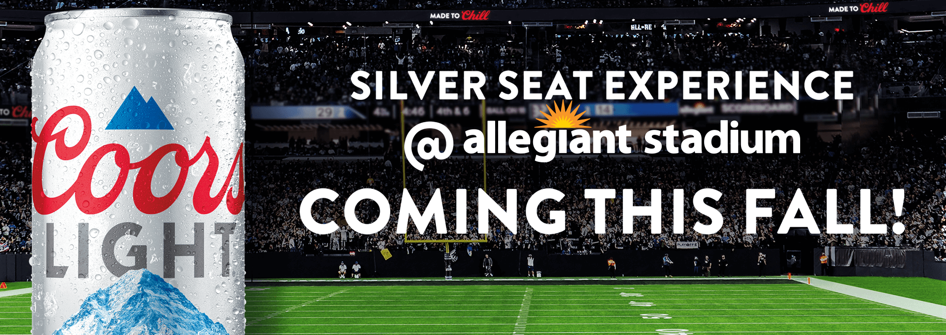 Silver seat experience @ allegiant stadium. Coming this Fall!