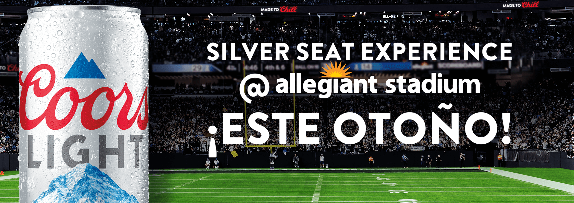 Silver seat experience @ allegiant stadium ¡Este otoño!